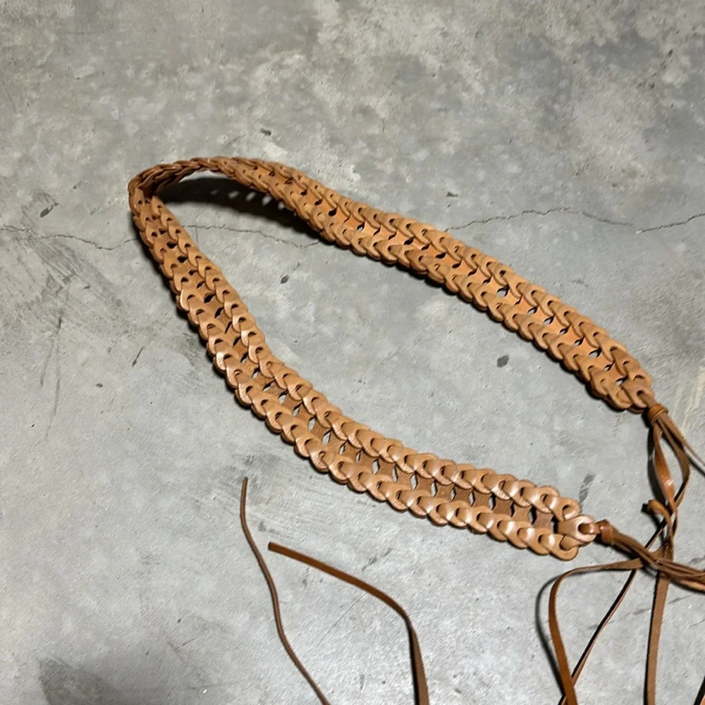 Belt, Faux Suede, Braided, Fringe Hippie, Bohemian / measurements in pics /F-105